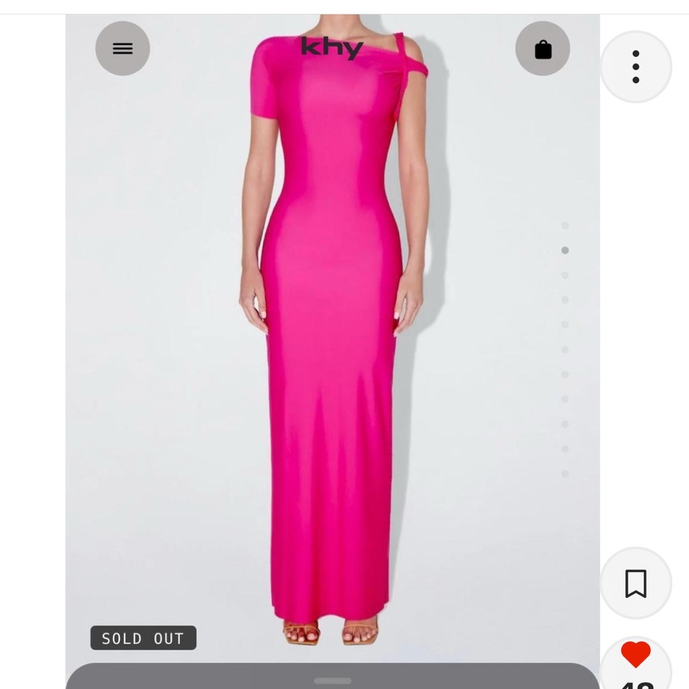Khy Sleek Knotted Twist Maxi Dress NWT